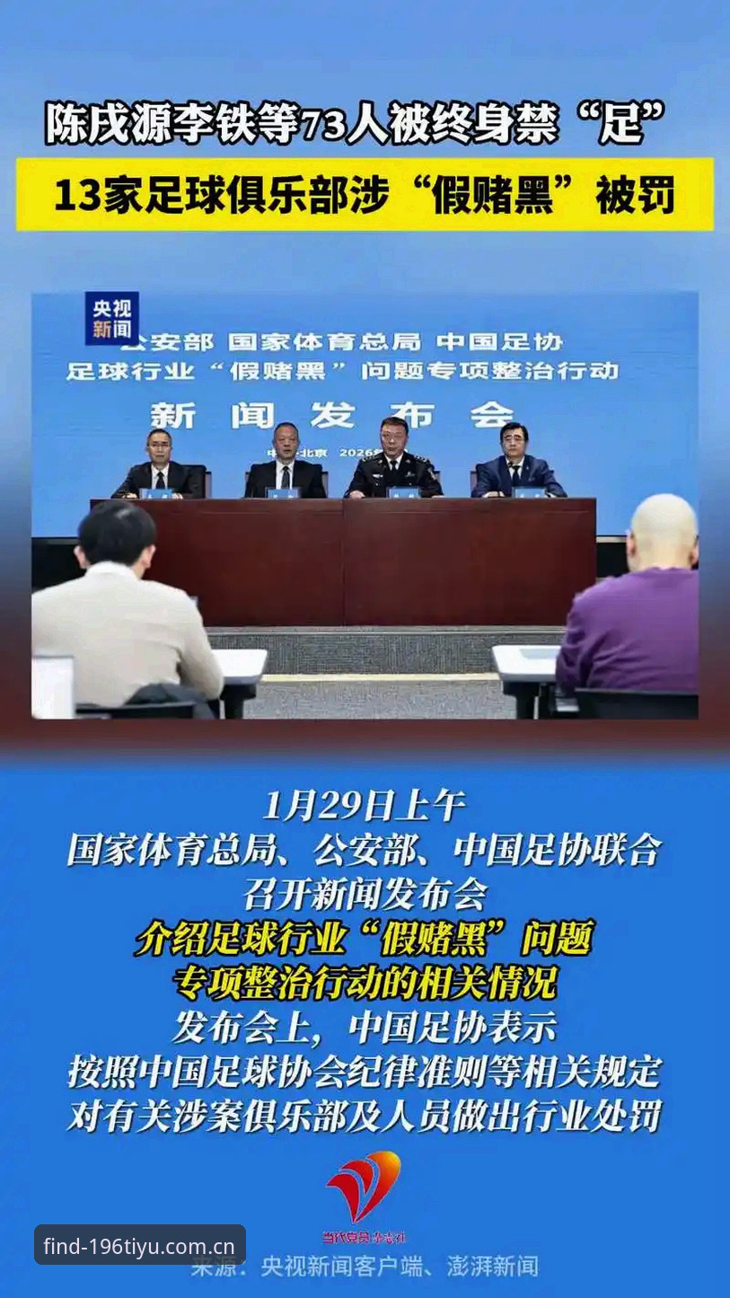 5大关键点解读中国足协第三批禁足名单：17人终身禁赛背后的行业变革